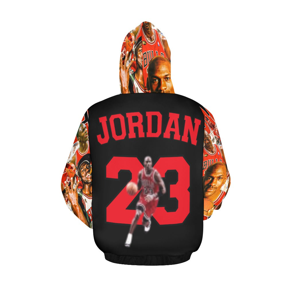 M J All Over Print Sports Hoodie for Men