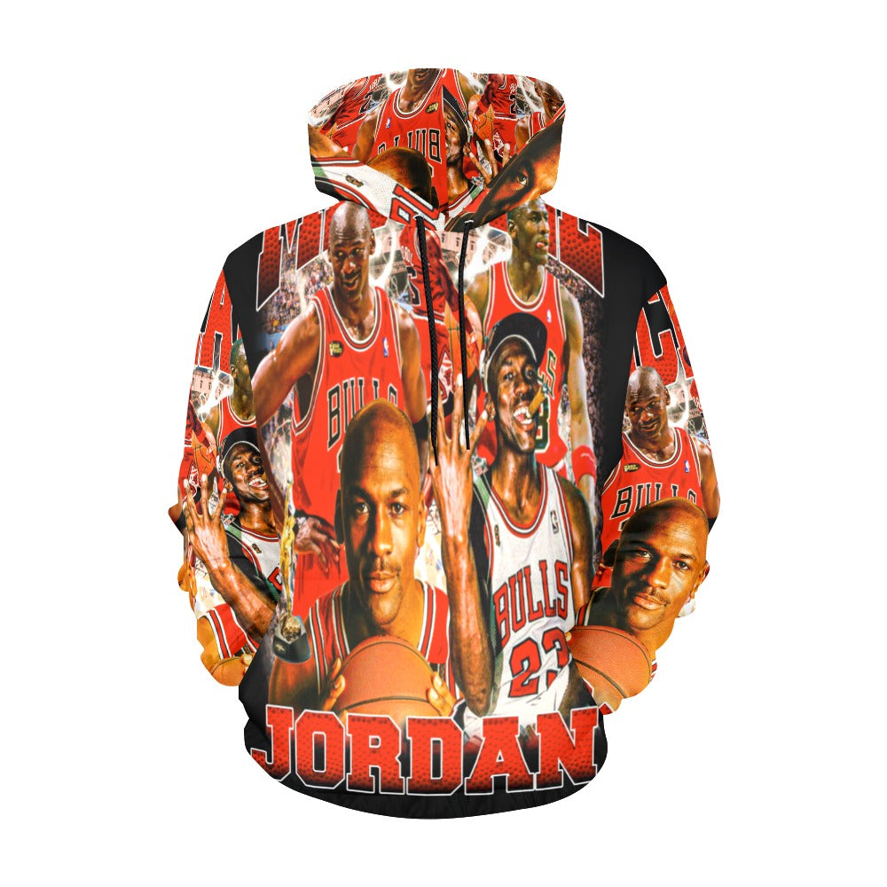 M J All Over Print Sports Hoodie for Men