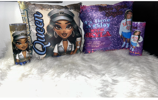 Customize Pillow and Tumbler Combo