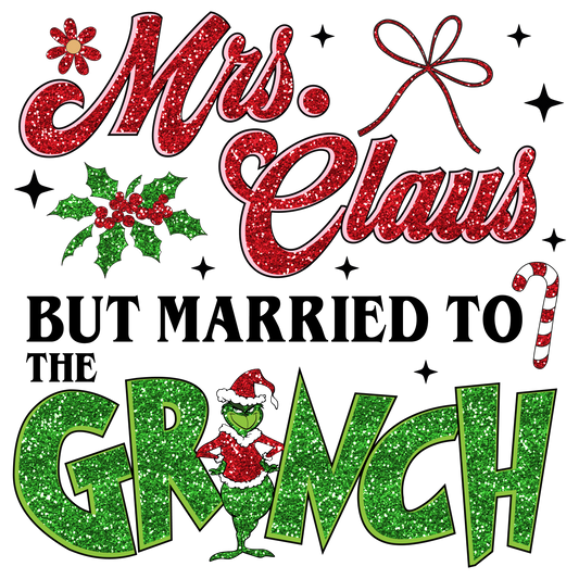 Mrs. Claus & Grinch Transfer Sheet