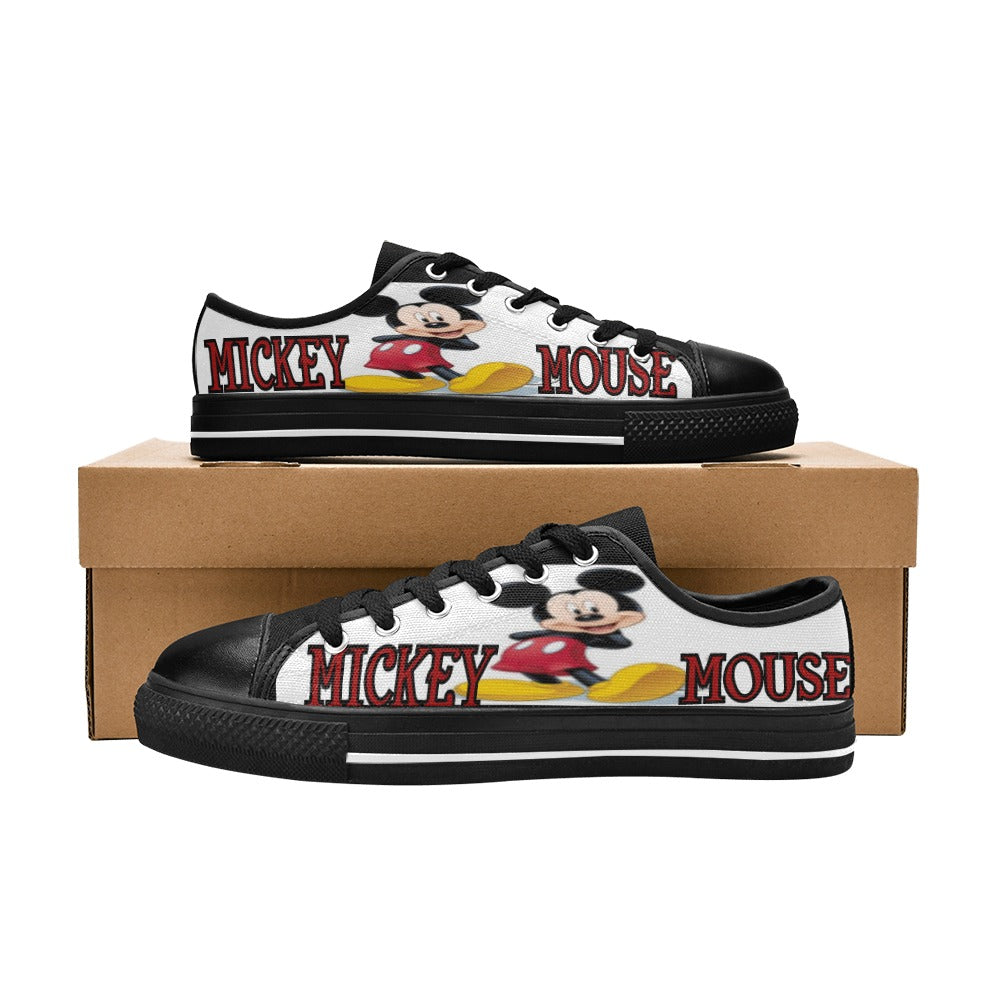 Mickey Mouse Kid Designer Shoes Low Top Canvas Shoes for Kids