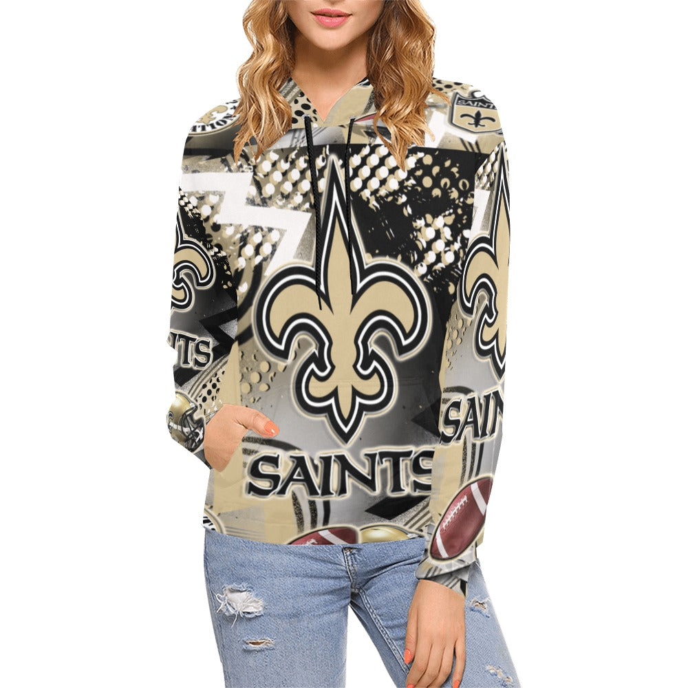 Saints Ladies Hoodie All Over Print Hoodie for Women (USA Size)