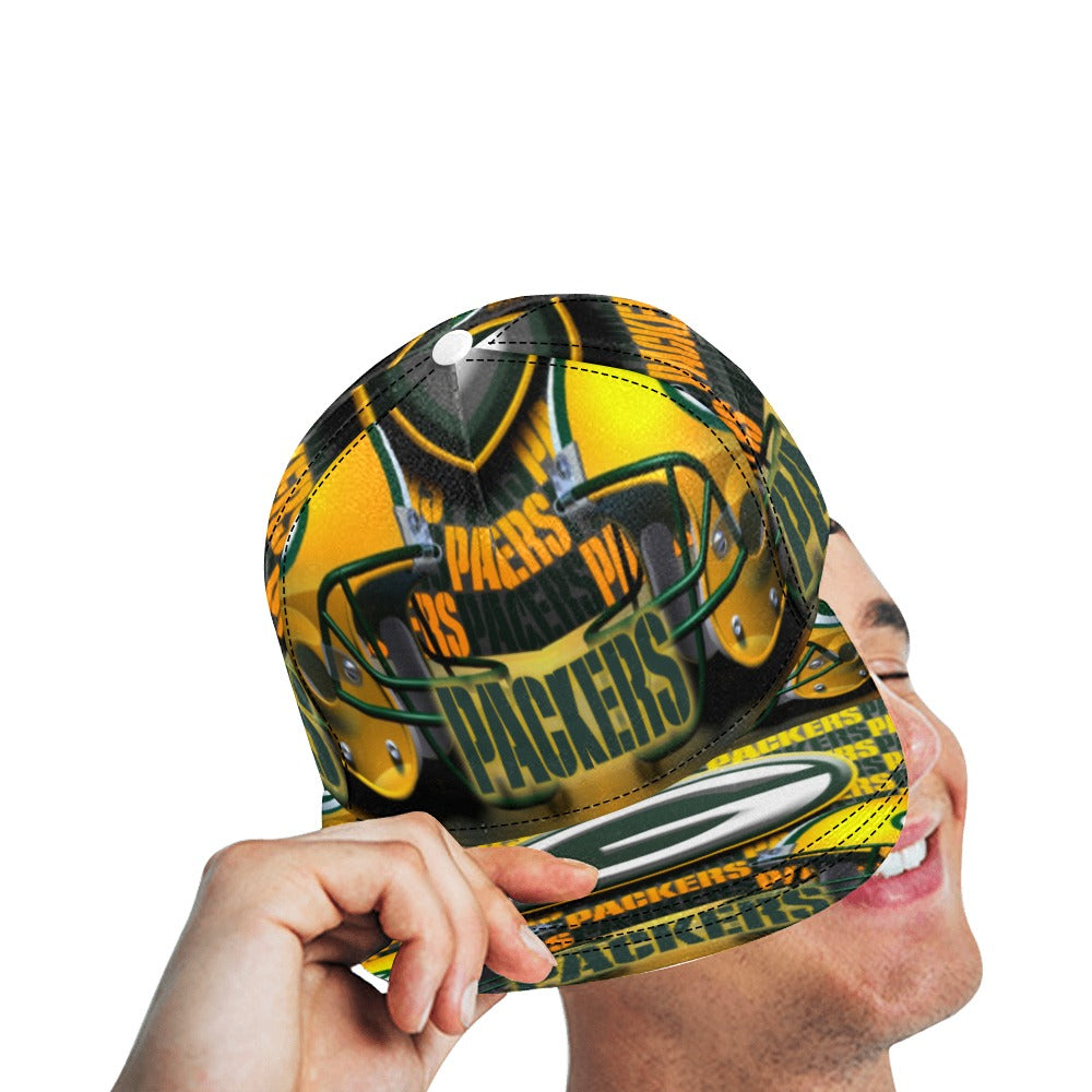 Custom GreenBayPackers Men Hat All Over Print Snapback Hat D